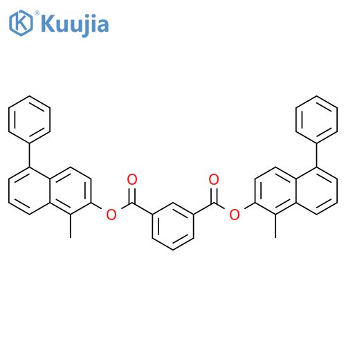 1,3-Benzenedicarboxylic acid, bis(1-methyl-5-phenyl-2-naphthalenyl)ester structure