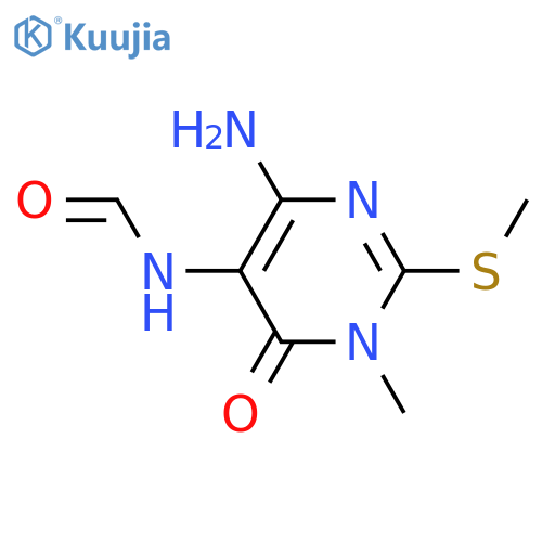 Formamide,N-[4-amino-1,6-dihydro-1-methyl-2-(methylthio)-6-oxo-5-pyrimidinyl]- structure