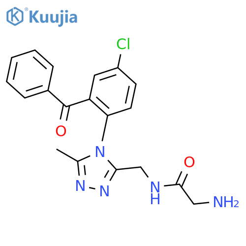 Acetamide,2-amino-N-[[4-(2-benzoyl-4-chlorophenyl)-5-methyl-4H-1,2,4-triazol-3-yl]methyl]- structure