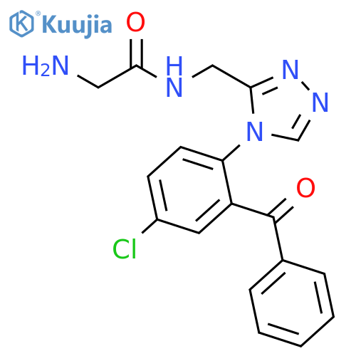Acetamide,2-amino-N-[[4-(2-benzoyl-4-chlorophenyl)-4H-1,2,4-triazol-3-yl]methyl]- structure