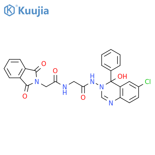 2H-Isoindole-2-acetamide,N-[2-[(6-chloro-4-hydroxy-4-phenyl-3(4H)-quinazolinyl)amino]-2-oxoethyl]-1,3-dihydro-1,3-dioxo- structure