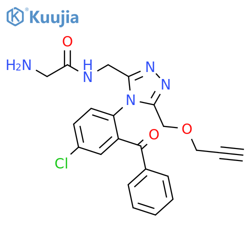 Acetamide,2-amino-N-[[4-(2-benzoyl-4-chlorophenyl)-5-[(2-propynyloxy)methyl]-4H-1,2,4-triazol-3-yl]methyl]- structure