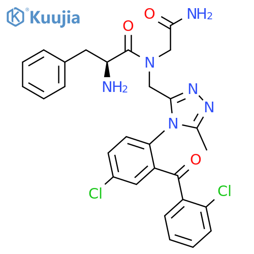 Glycinamide,L-phenylalanyl-N-[[4-[4-chloro-2-(2-chlorobenzoyl)phenyl]-5-methyl-4H-1,2,4-triazol-3-yl]methyl]- structure