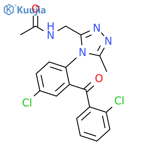 Acetamide,N-[[4-[4-chloro-2-(2-chlorobenzoyl)phenyl]-5-methyl-4H-1,2,4-triazol-3-yl]methyl]- structure