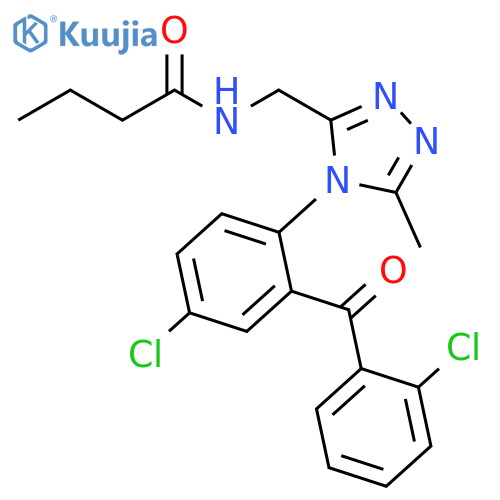 Butanamide,N-[[4-[4-chloro-2-(2-chlorobenzoyl)phenyl]-5-methyl-4H-1,2,4-triazol-3-yl]methyl]- structure