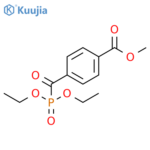 Benzoic acid, 4-[(diethoxyphosphinyl)carbonyl]-, methyl ester structure