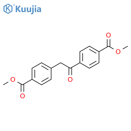 Benzoic acid, 4-[[4-(methoxycarbonyl)phenyl]acetyl]-, methyl ester structure