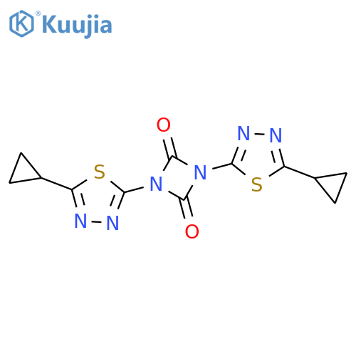 1,3-Diazetidine-2,4-dione, 1,3-bis(5-cyclopropyl-1,3,4-thiadiazol-2-yl)- structure