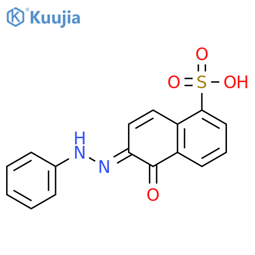 1-Naphthalenesulfonicacid, 5-hydroxy-6-(2-phenyldiazenyl)-, sodium salt (1:1) structure