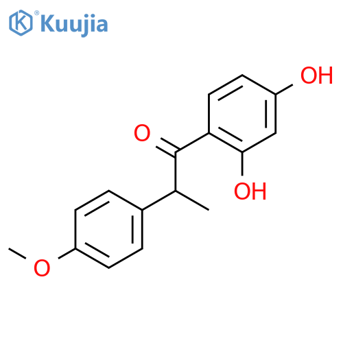 1-(2,4-Dihydroxyphenyl)-2-(4-methoxyphenyl)propan-1-one structure