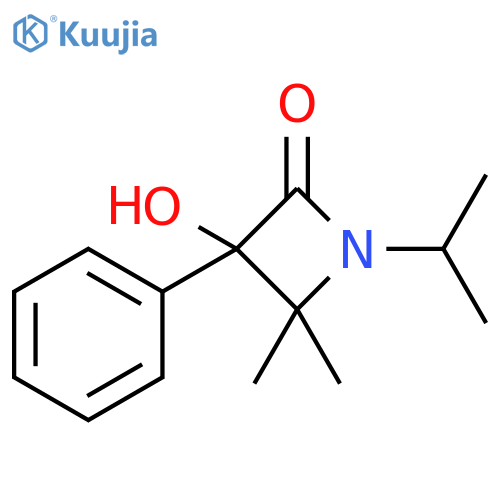 2-Azetidinone, 3-hydroxy-4,4-dimethyl-1-(1-methylethyl)-3-phenyl- structure