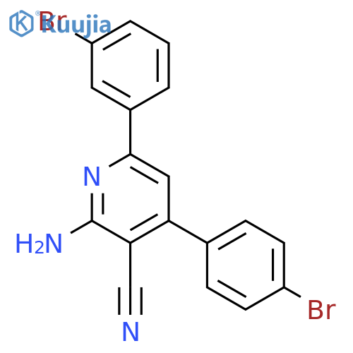3-Pyridinecarbonitrile, 2-amino-6-(3-bromophenyl)-4-(4-bromophenyl)- structure