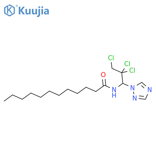 Dodecanamide, N-[2,2,3-trichloro-1-(1H-1,2,4-triazol-1-yl)propyl]- structure
