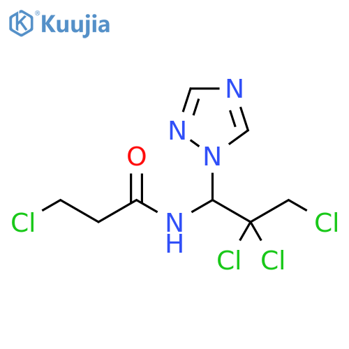 Propanamide,3-chloro-N-[2,2,3-trichloro-1-(1H-1,2,4-triazol-1-yl)propyl]- structure