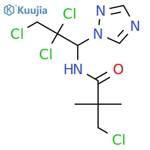 Propanamide,3-chloro-2,2-dimethyl-N-[2,2,3-trichloro-1-(1H-1,2,4-triazol-1-yl)propyl]- structure