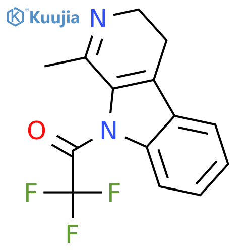 3H-Pyrido[3,4-b]indole, 4,9-dihydro-1-methyl-9-(trifluoroacetyl)- structure