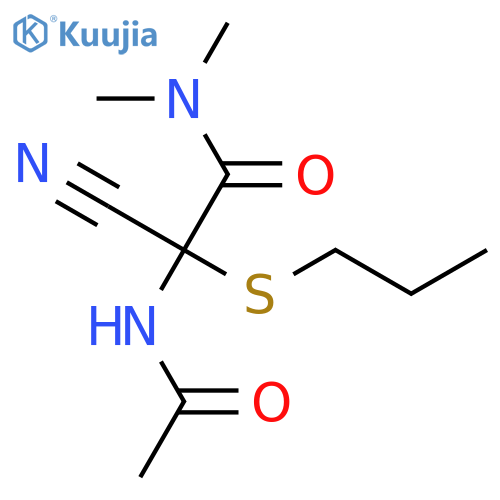 Acetamide, 2-(acetylamino)-2-cyano-N,N-dimethyl-2-(propylthio)- structure