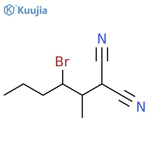 Propanedinitrile, (2-bromo-1-methylpentyl)- structure