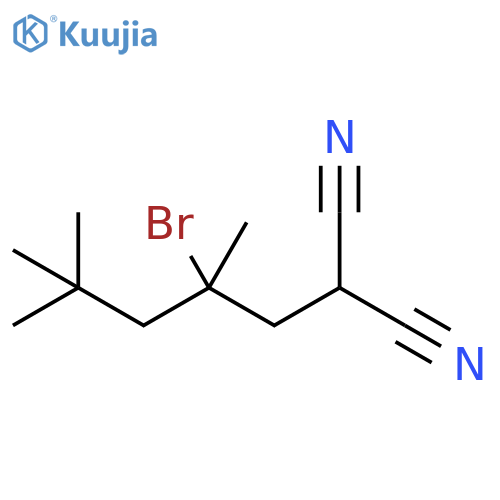 Propanedinitrile, (2-bromo-2,4,4-trimethylpentyl)- structure