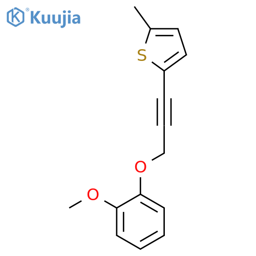 THIOPHENE, 2-[3-(2-METHOXYPHENOXY)-1-PROPYNYL]-5-METHYL- structure