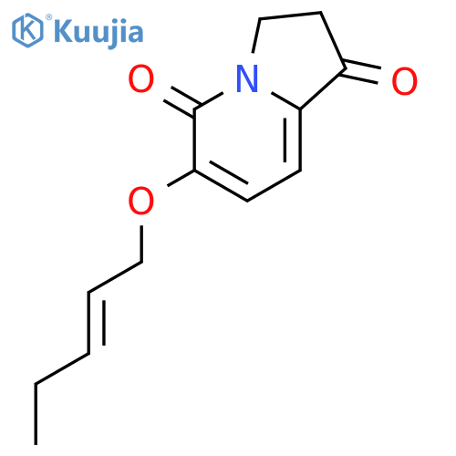1,5-INDOLIZINEDIONE, 2,3-DIHYDRO-6-[(2E)-2-PENTENYLOXY]- structure