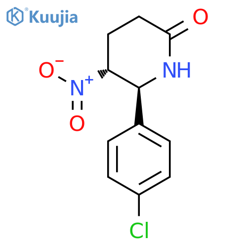 2-Piperidinone, 6-(4-chlorophenyl)-5-nitro-, (5R,6S)- structure