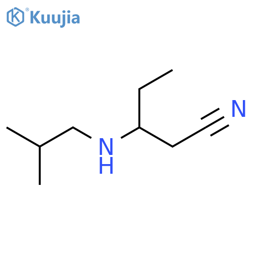 PENTANENITRILE, 3-[(2-METHYLPROPYL)AMINO]- structure