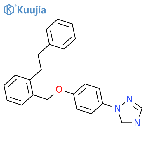 1H-1,2,4-Triazole, 1-[4-[[2-(2-phenylethyl)phenyl]methoxy]phenyl]- structure