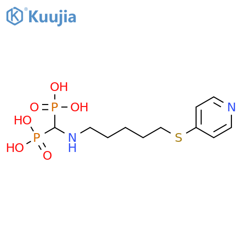 PHOSPHONIC ACID, [[[5-(4-PYRIDINYLTHIO)PENTYL]AMINO]METHYLENE]BIS- structure