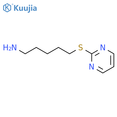 5-(pyrimidin-2-ylsulfanyl)pentan-1-amine structure