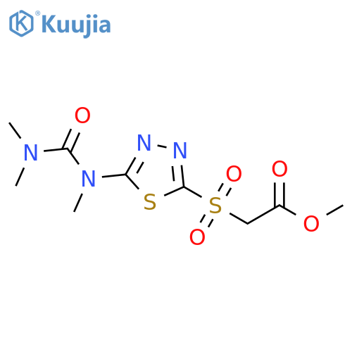 Acetic acid,[[5-[[(dimethylamino)carbonyl]methylamino]-1,3,4-thiadiazol-2-yl]sulfonyl]-, methyl ester structure