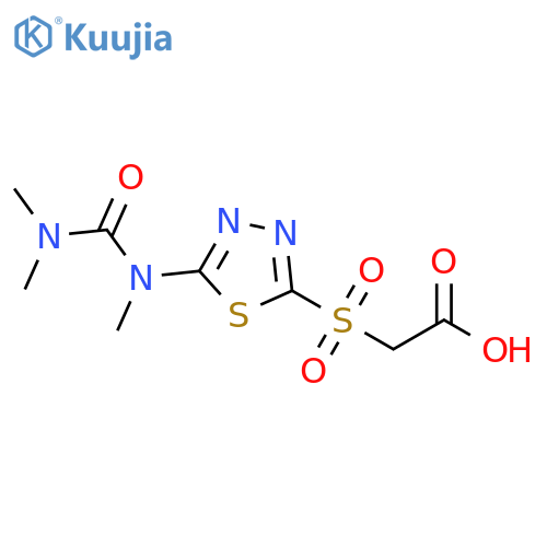 Acetic acid,[[5-[[(dimethylamino)carbonyl]methylamino]-1,3,4-thiadiazol-2-yl]sulfonyl]- structure
