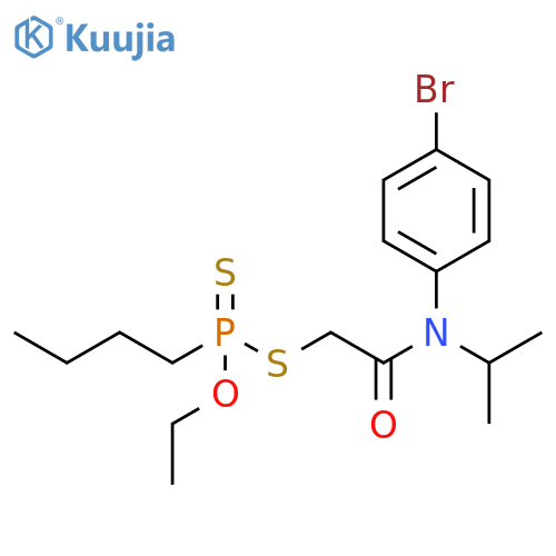 Phosphonodithioic acid, butyl-,S-[2-[(4-bromophenyl)(1-methylethyl)amino]-2-oxoethyl] O-ethyl ester structure