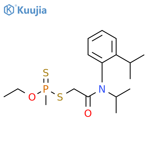 Phosphonodithioic acid, methyl-, O-ethylS-[2-[(1-methylethyl)[2-(1-methylethyl)phenyl]amino]-2-oxoethyl] ester structure