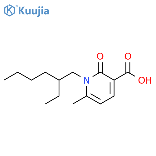 3-Pyridinecarboxylic acid, 1-(2-ethylhexyl)-1,2-dihydro-6-methyl-2-oxo- structure