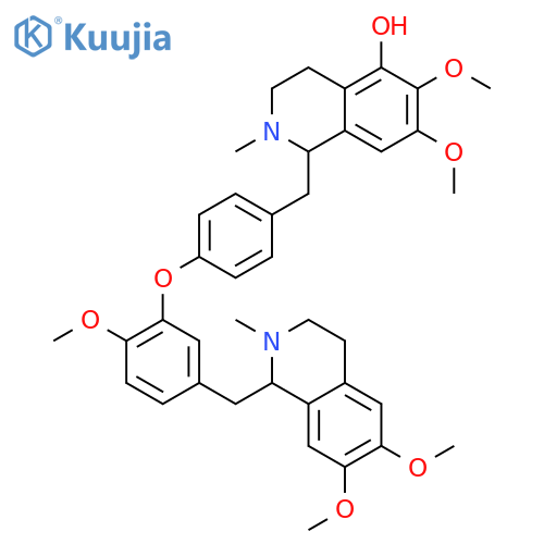 5-Isoquinolinol,1,2,3,4-tetrahydro-6,7-dimethoxy-1-[[4-[2-methoxy-5-[[(1S)-1,2,3,4-tetrahydro-6,7-dimethoxy-2-methyl-1-isoquinolinyl]methyl]phenoxy]phenyl]methyl]-2-methyl-,(1S)- structure