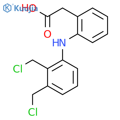 Benzeneacetic acid, 2-[[2,3-bis(chloromethyl)phenyl]amino]- structure