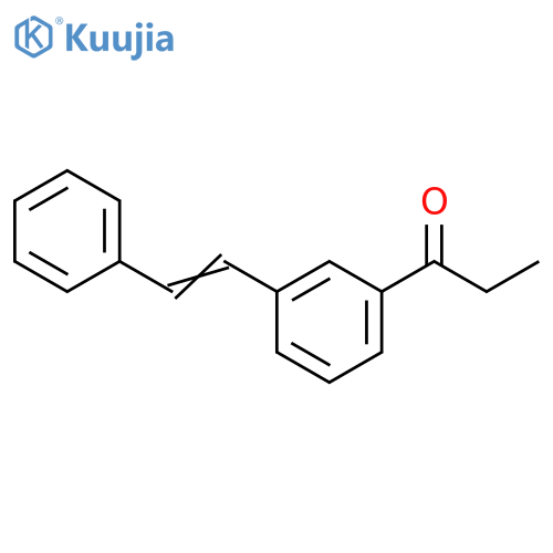 1-Propanone, 1-[3-(2-phenylethenyl)phenyl]- structure