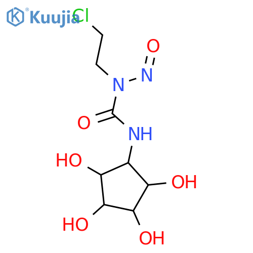 Urea,N-(2-chloroethyl)-N-nitroso-N'-[(1a,2b,3b,4b,5b)-2,3,4,5-tetrahydroxycyclopentyl]-(9CI) structure