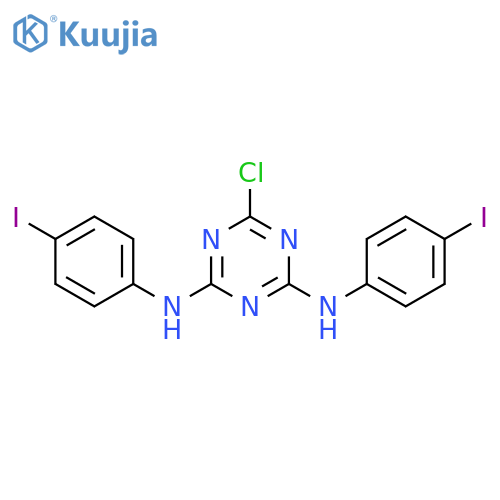 1,3,5-Triazine-2,4-diamine, 6-chloro-N,N'-bis(4-iodophenyl)- structure