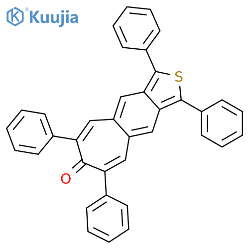 7H-Cyclohepta[f]-2-benzothiophen-7-one, 1,3,6,8-tetraphenyl- structure