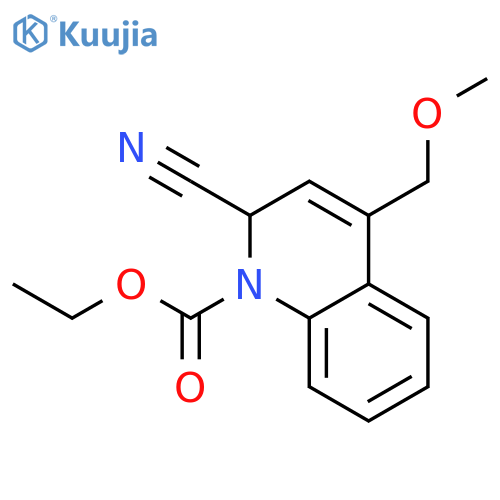 1(2H)-Quinolinecarboxylic acid, 2-cyano-4-(methoxymethyl)-, ethyl ester structure
