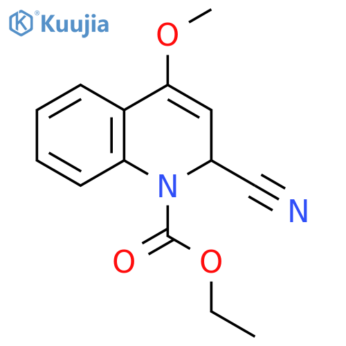 1(2H)-Quinolinecarboxylic acid, 2-cyano-4-methoxy-, ethyl ester structure