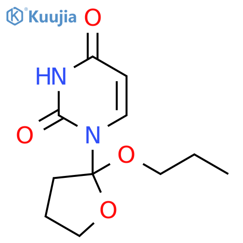 2,4(1H,3H)-Pyrimidinedione, 1-(tetrahydro-2-propoxy-2-furanyl)- structure