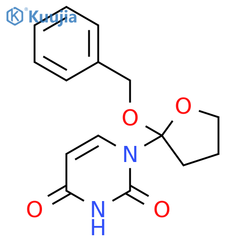2,4(1H,3H)-Pyrimidinedione,1-[tetrahydro-2-(phenylmethoxy)-2-furanyl]- structure