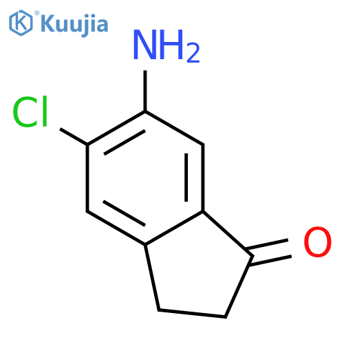 6-amino-5-chloro-2,3-dihydro-1H-inden-1-one structure