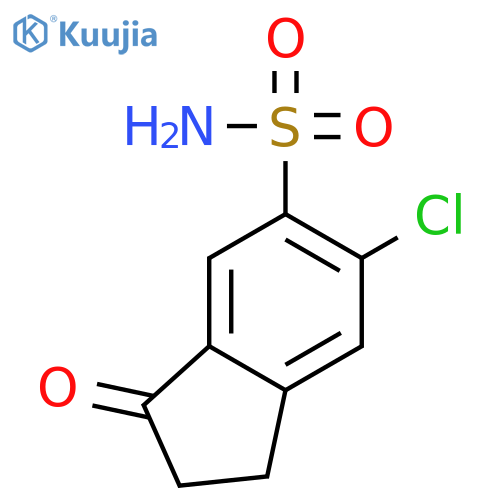 6-chloro-3-oxo-2,3-dihydro-1H-indene-5-sulfonamide structure