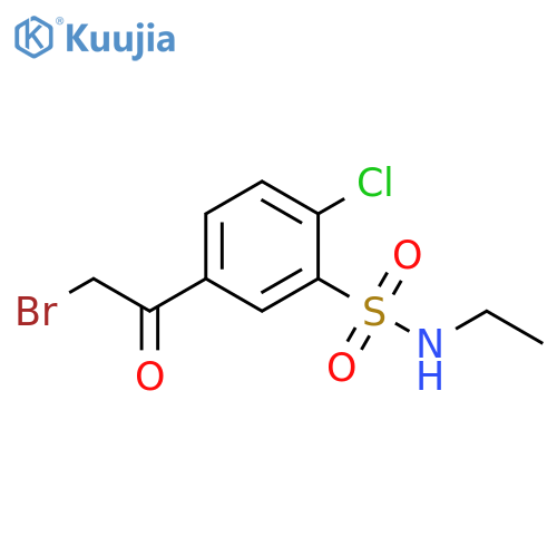 Benzenesulfonamide, 5-(bromoacetyl)-2-chloro-N-ethyl- structure