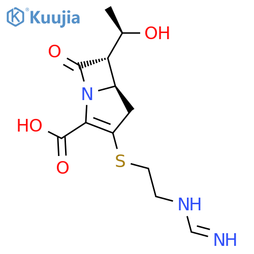 (5R,6S)-6-(1R)-1-hydroxyethyl-3-(2-methanimidamidoethyl)sulfanyl-7-oxo-1-azabicyclo3.2.0hept-2-ene-2-carboxylic acid structure