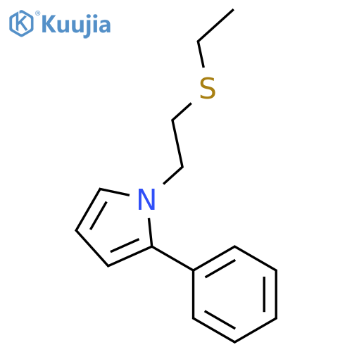 1H-Pyrrole, 1-[2-(ethylthio)ethyl]-2-phenyl- structure